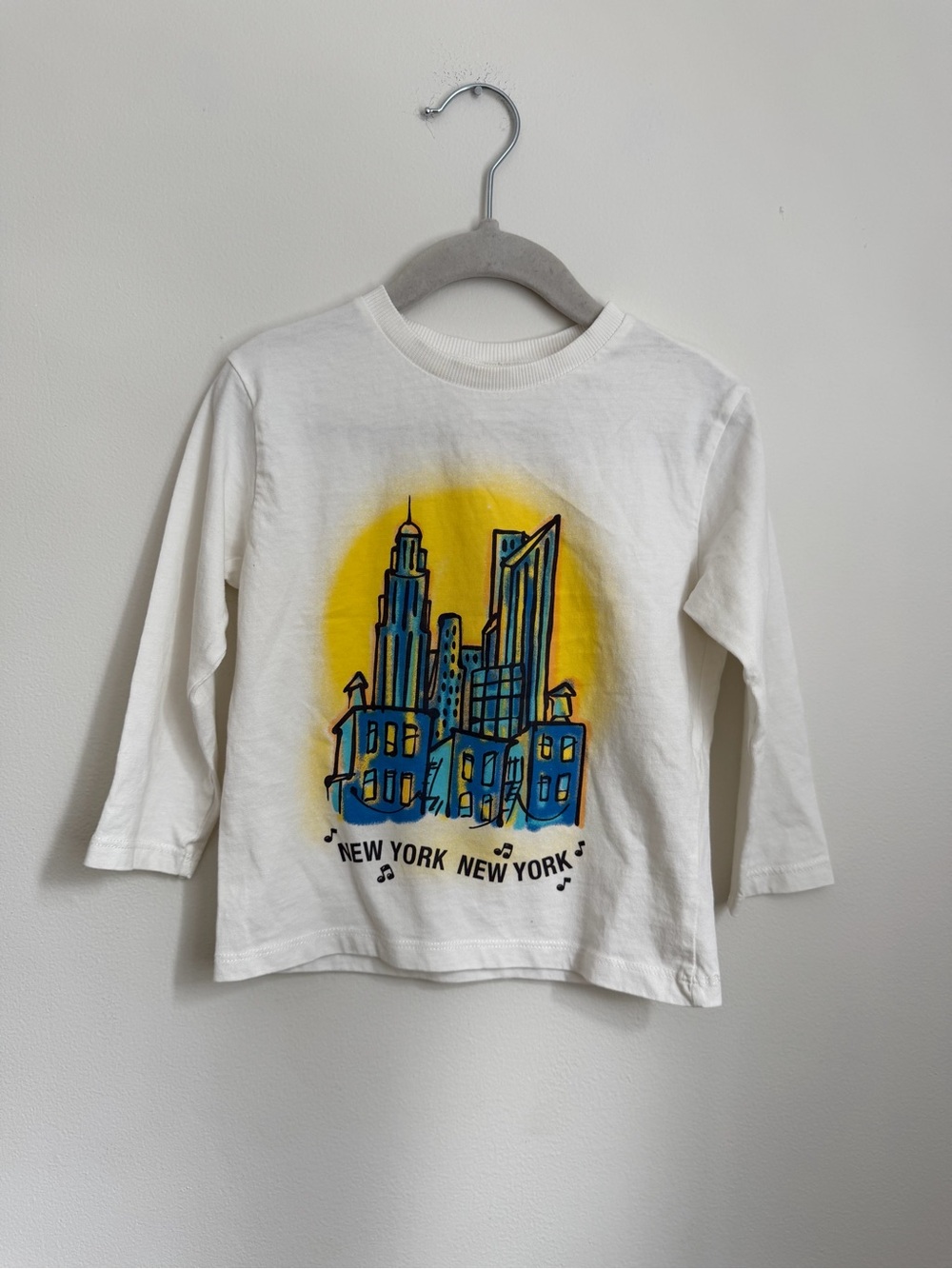 Long-Sleeve Tee with New York Graphic (Size 18-24m)